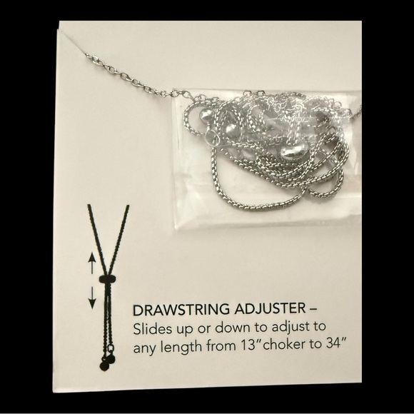 Layers Necklaces - Silver Heart & Two Tone Hearts - Both are new! - Picture 4 of 5